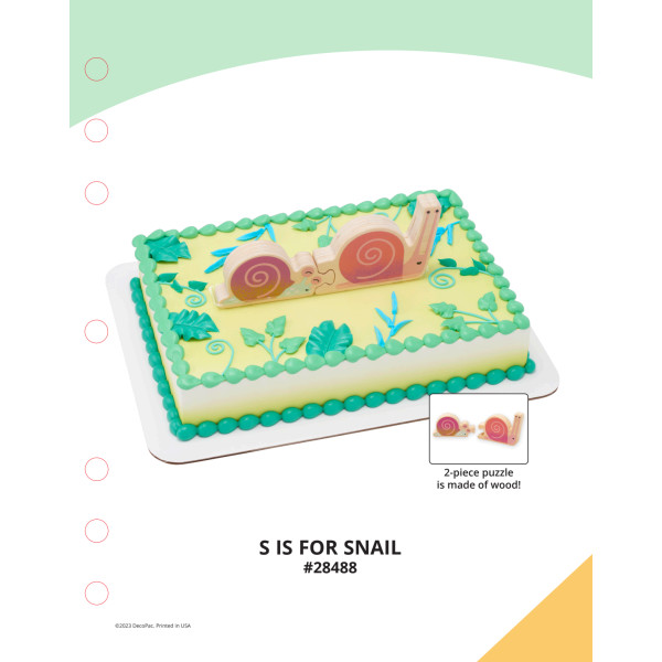 S is for Snail The Magic of Cakes® Icing Only Page