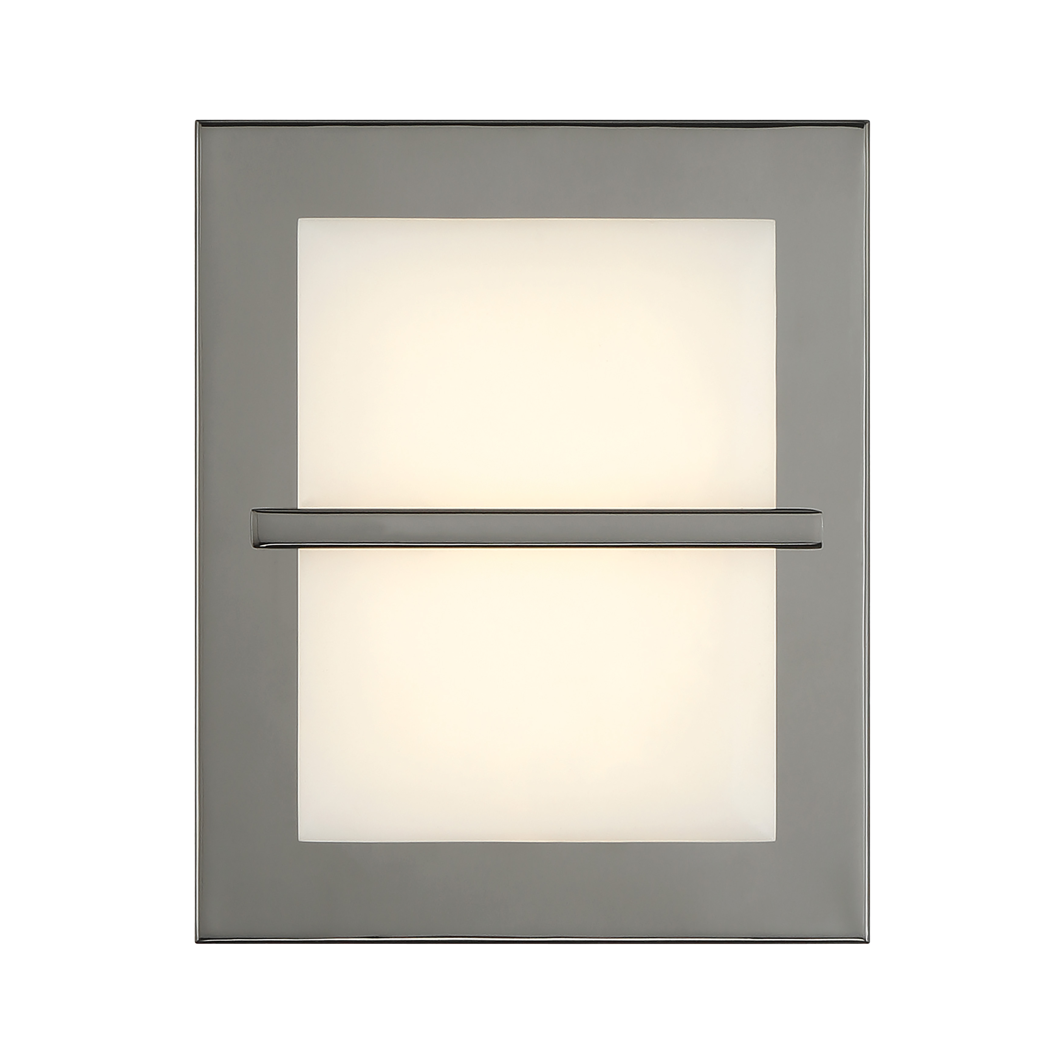 The Tarnos 8" LED wall sconce combines sleek gun metal finish with soft faux alabaster diffusion, delivering 1232 lumens of high-CRI light. Perfect for modern bathrooms, hallways, and accent lighting where space is limited. - alternate view