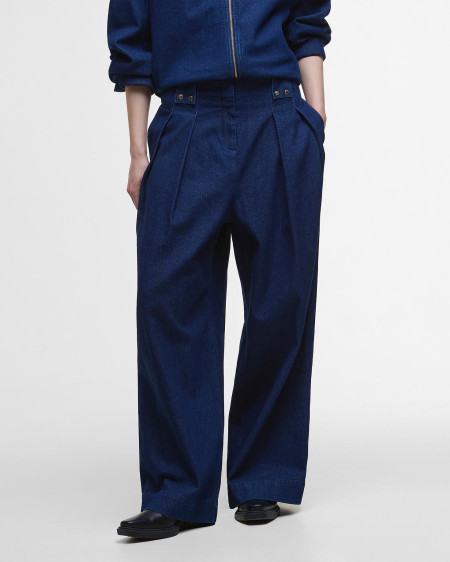 Arla Denim Wide-Leg Trousers