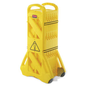 Rubbermaid Commercial, Mobile Barrier, 13 Feet, Yellow