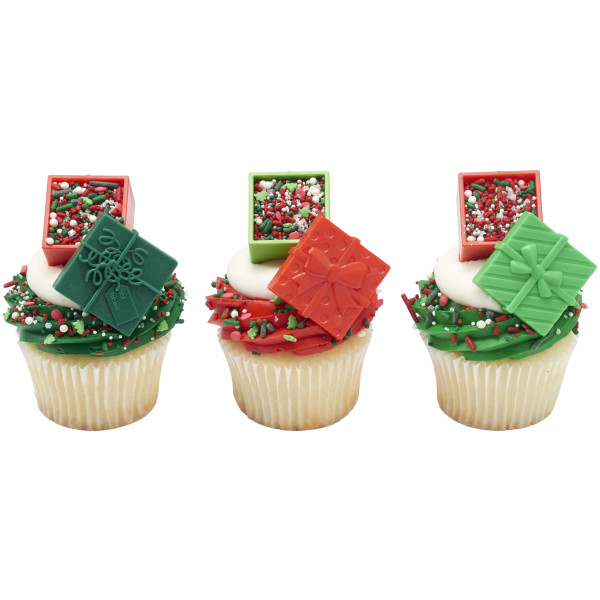 Fillable Festive Presents Cupcake Rings