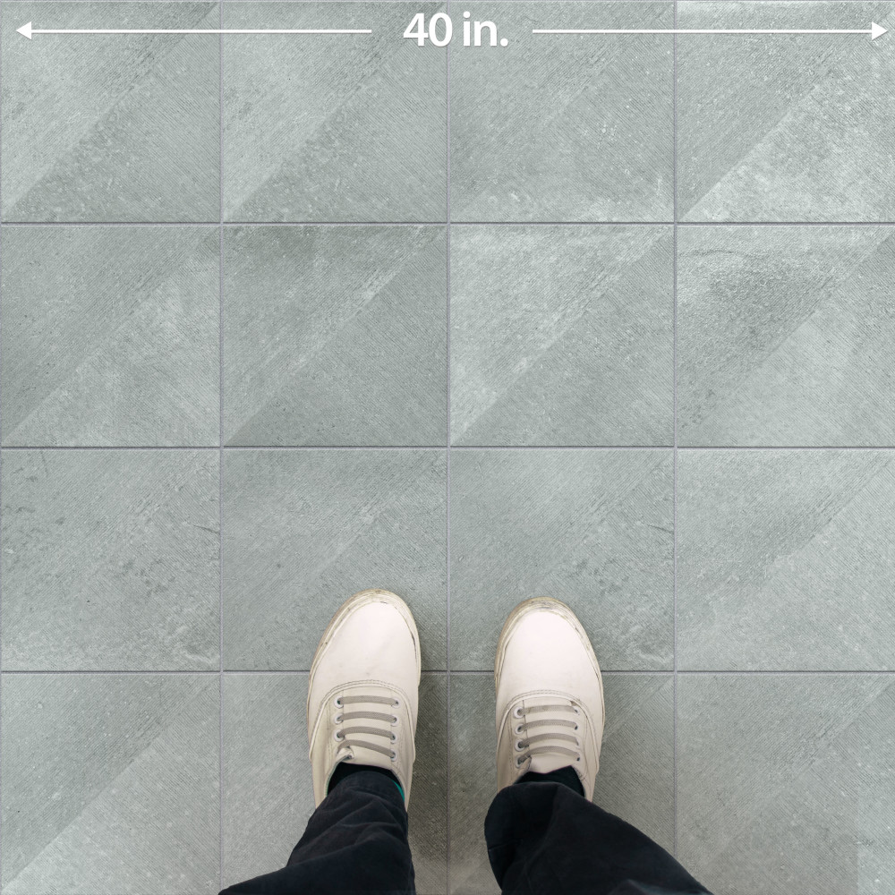 Atlas Rigato Grey 9-3/4 in. x 9-3/4 in. Porcelain Floor and Wall Tile