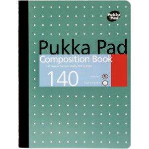 Cuaderno de composición metálica, 9,75" x 7,5", 140 páginas