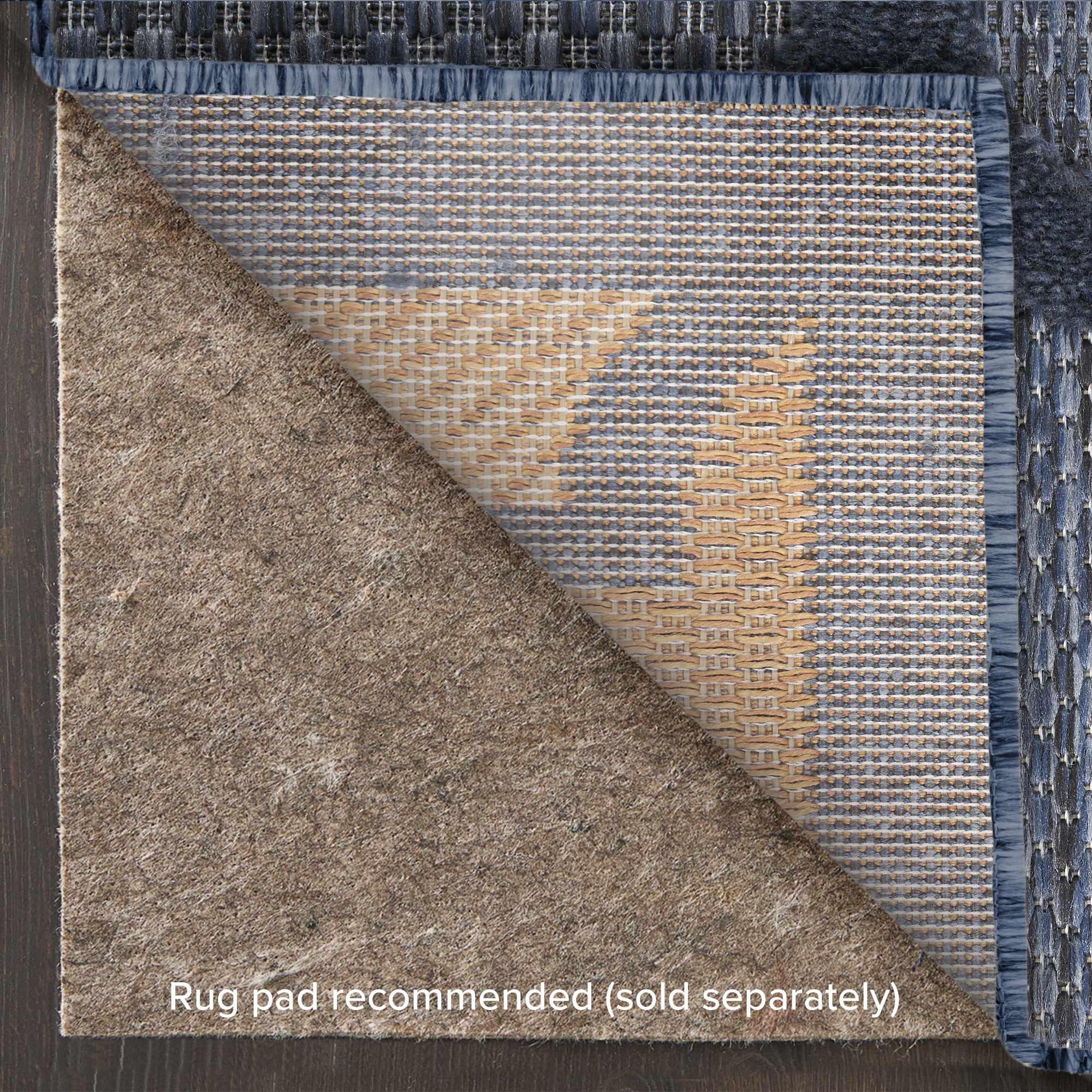 Nourison Easy Care 2' x 4' Navy Blue Modern Rug