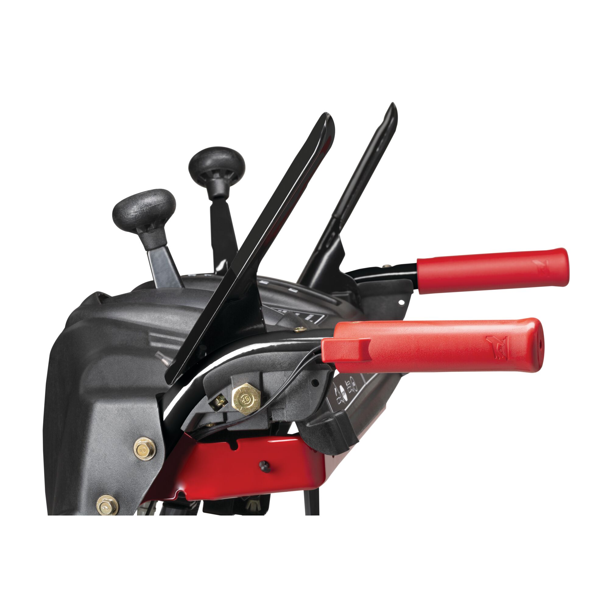 Heated hand grips feature in 28 inch 243 CC electric start two stage snow blower.