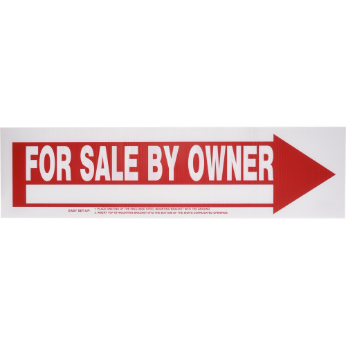 For Sale by Owner Sign Red and White (9