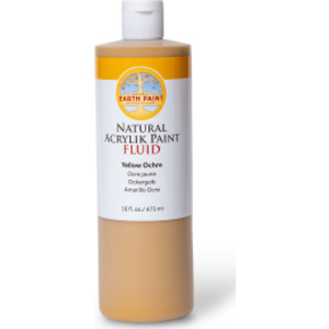 Natural Fluid Acrylik Paint, 16 oz, Yellow Ochre