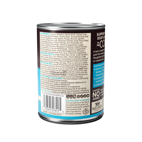 Wellness CORE Paté Whitefish, Salmon & Herring back packaging