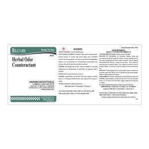 Hillyard, Label RTU 187 Herbal Odor Counteractant