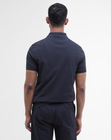 Tartan Pique Polo Shirt Navy-Dress