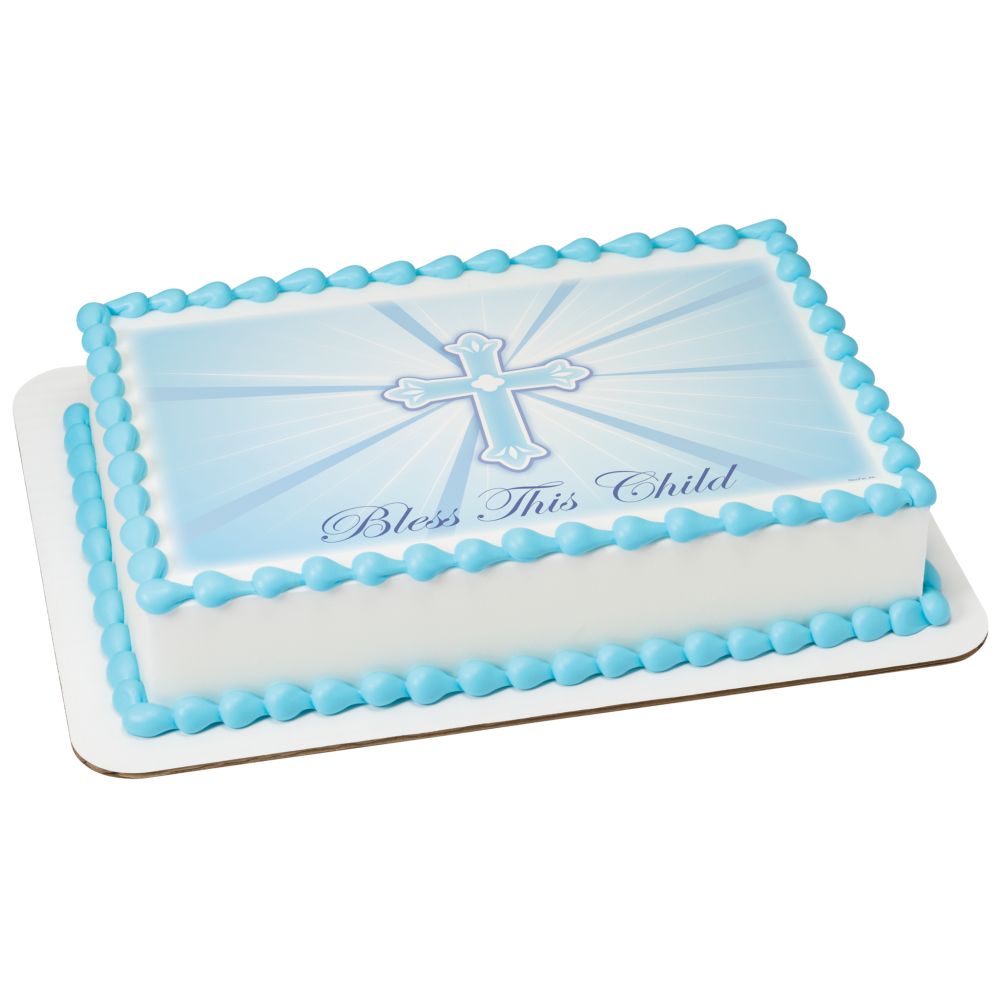 Image Cake Bless This Child Blue