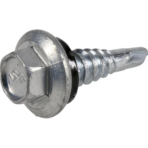 Power Pro Silver Self-Drilling Metal-to-Metal Stitch Roofing Screws (1/4