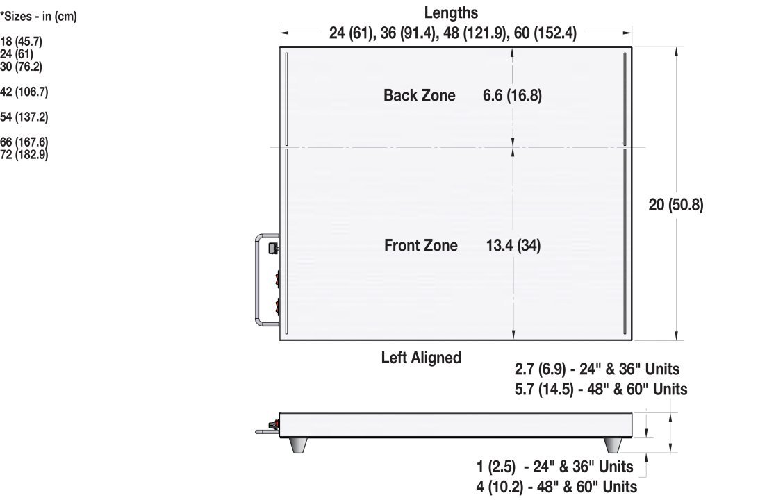 24-inch 120-volt Cayenne® left-aligned heated shelf