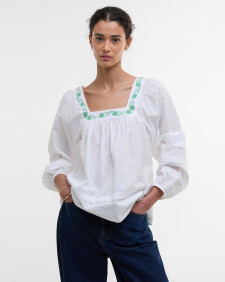 Ash Embroidered Blouse White