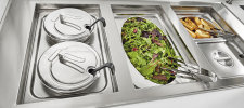 11 7/16-inch contemporary stainless steel hinged inset cover