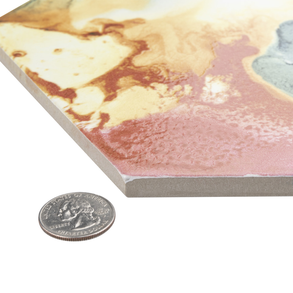 Raktion Hex Decor 8-5/8 in. x 9-7/8 in. Porcelain Floor and Wall Tile