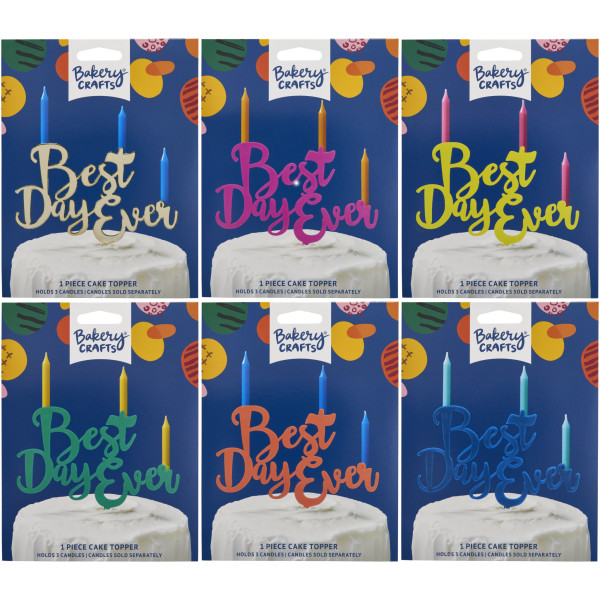 Best Day Ever Assortment Plastic Candle Holder