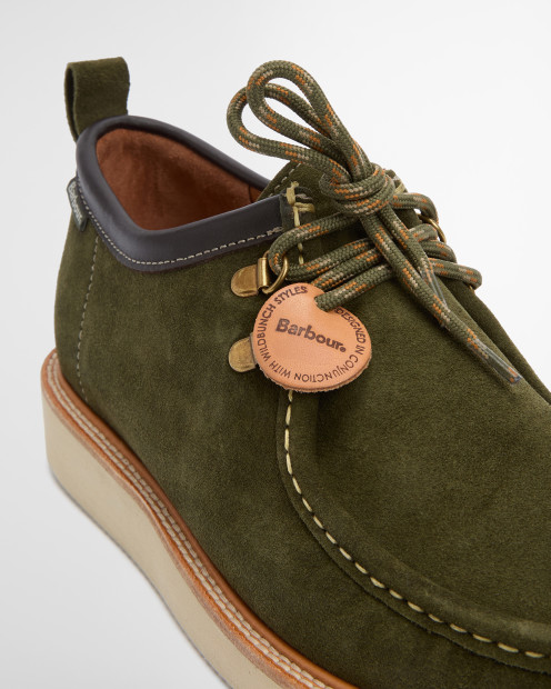 Barbour x Wildbunch Styles Heathpool Apron Lace Mocassins Green