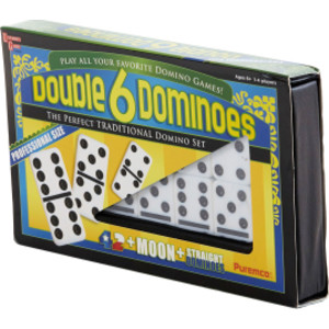 Double 6 Black Dot Dominoes