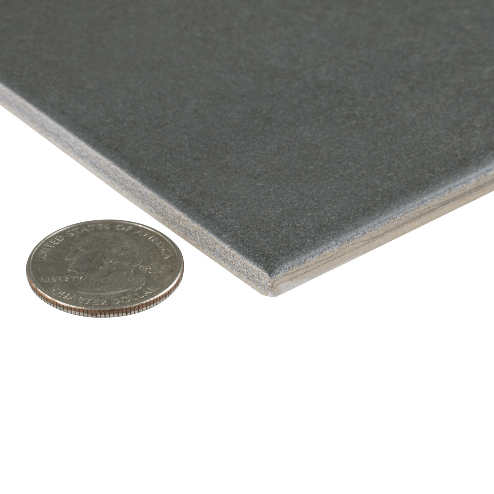 Twenties Black 7-3/4 in. x 7-3/4 in. Ceramic Floor and Wall Tile