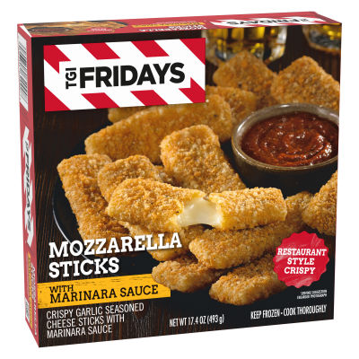 TGI Fridays Mozzarella Sticks with Marinara Sauce, 17.4 oz Box