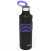 HydraTrak 22 ounce Vacuum Insulated Stainless Steel Tumbler, Black with Purple Rings slideshow image 1 HydraTrak 22 ounce Vacuum Insulated Stainless Steel Tumbler, Black with Purple Rings slideshow image 1