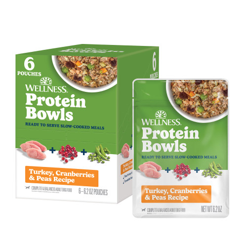 Wellness Protein Bowls Turkey, Cranberries & Peas Front packaging
