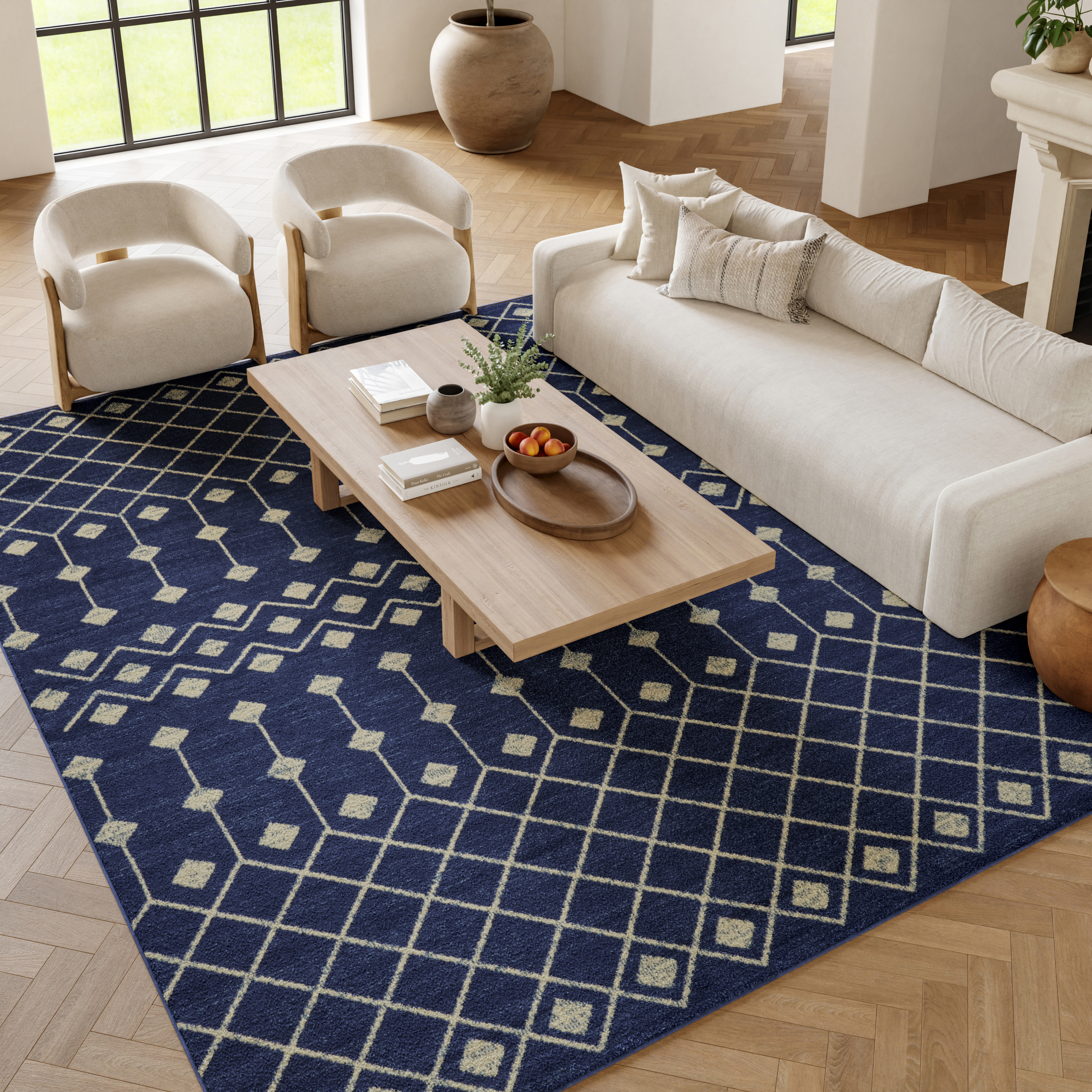 Nourison Grafix 6' x 9' Navy Bohemian Indoor Rug