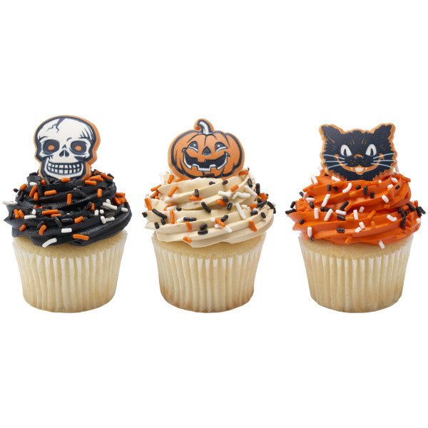Vintage Fright Cupcake Rings