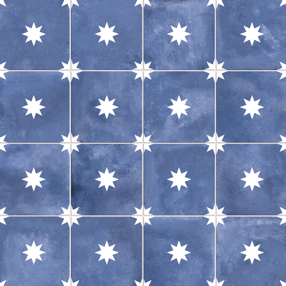 Starlight Navy 17-3/8 in. x 17-3/8 in. Porcelain Floor and Wall Tile