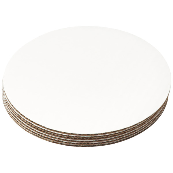 8" Round Waxed Corrugated Cake Board