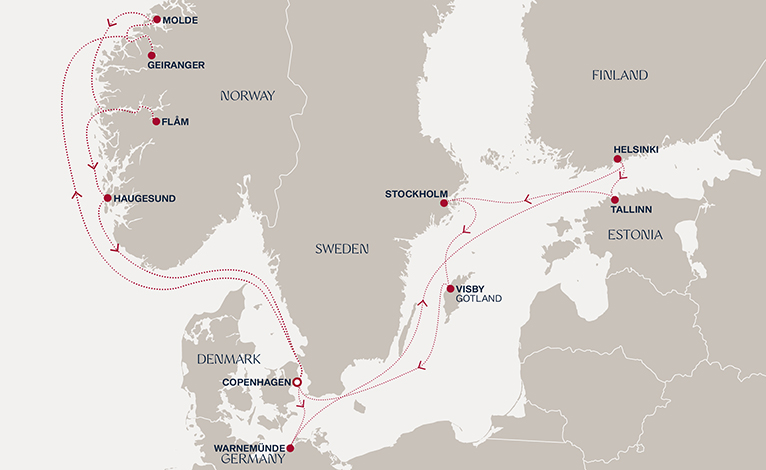 Itinerary map
