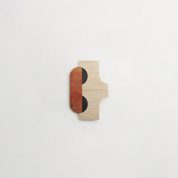 clé lapidary + cristina celestino | filato wall | red travertine, beige travertine + warm black (bundle) | honed