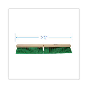 Boardwalk, 24in, Push Broom Head, Polyethylene Bristles, Green