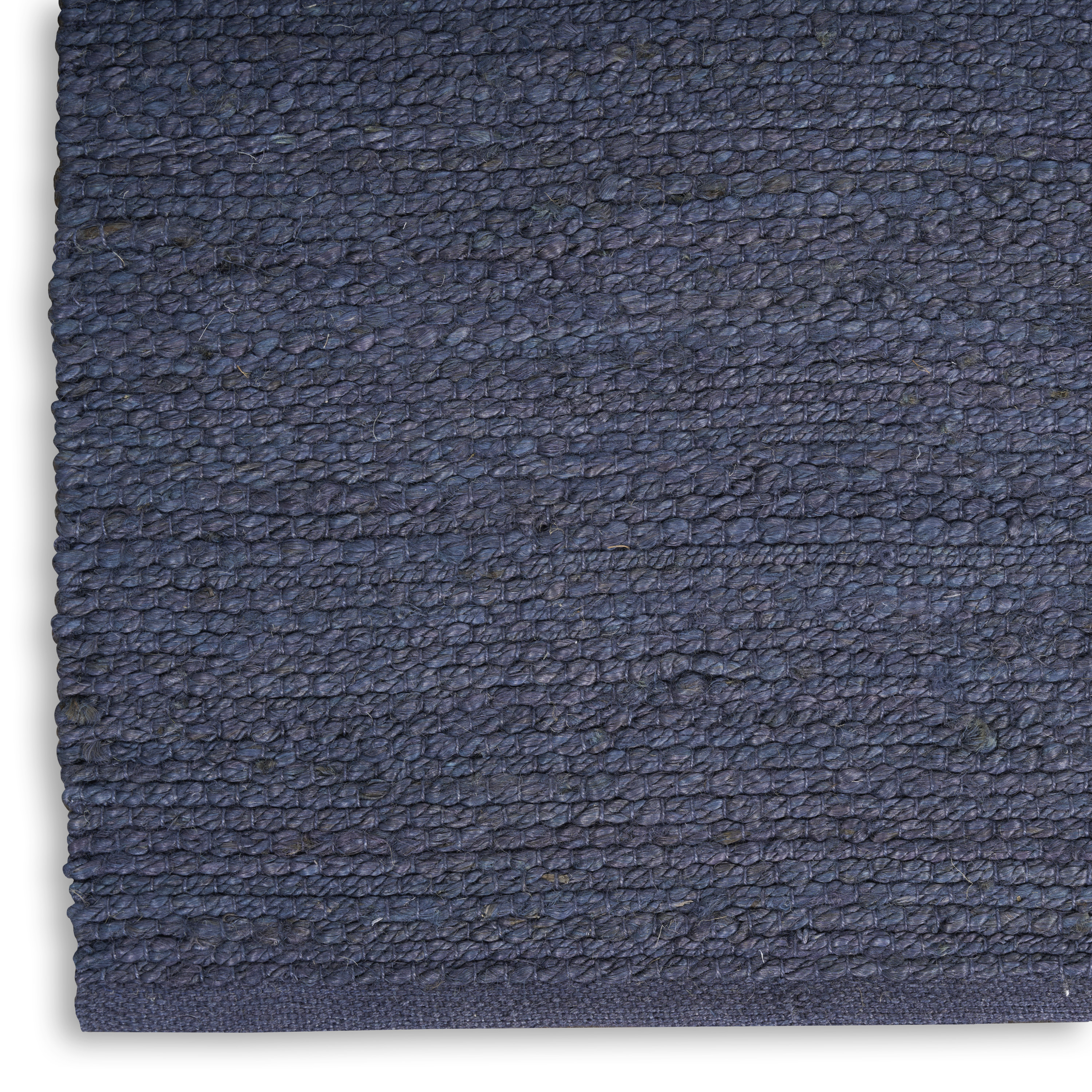 Nourison Natural Jute 2' x 6' Navy Farmhouse Indoor Rug
