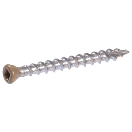 Tan Painted Head Square Drive Trim Screws #7 x 1-5/8