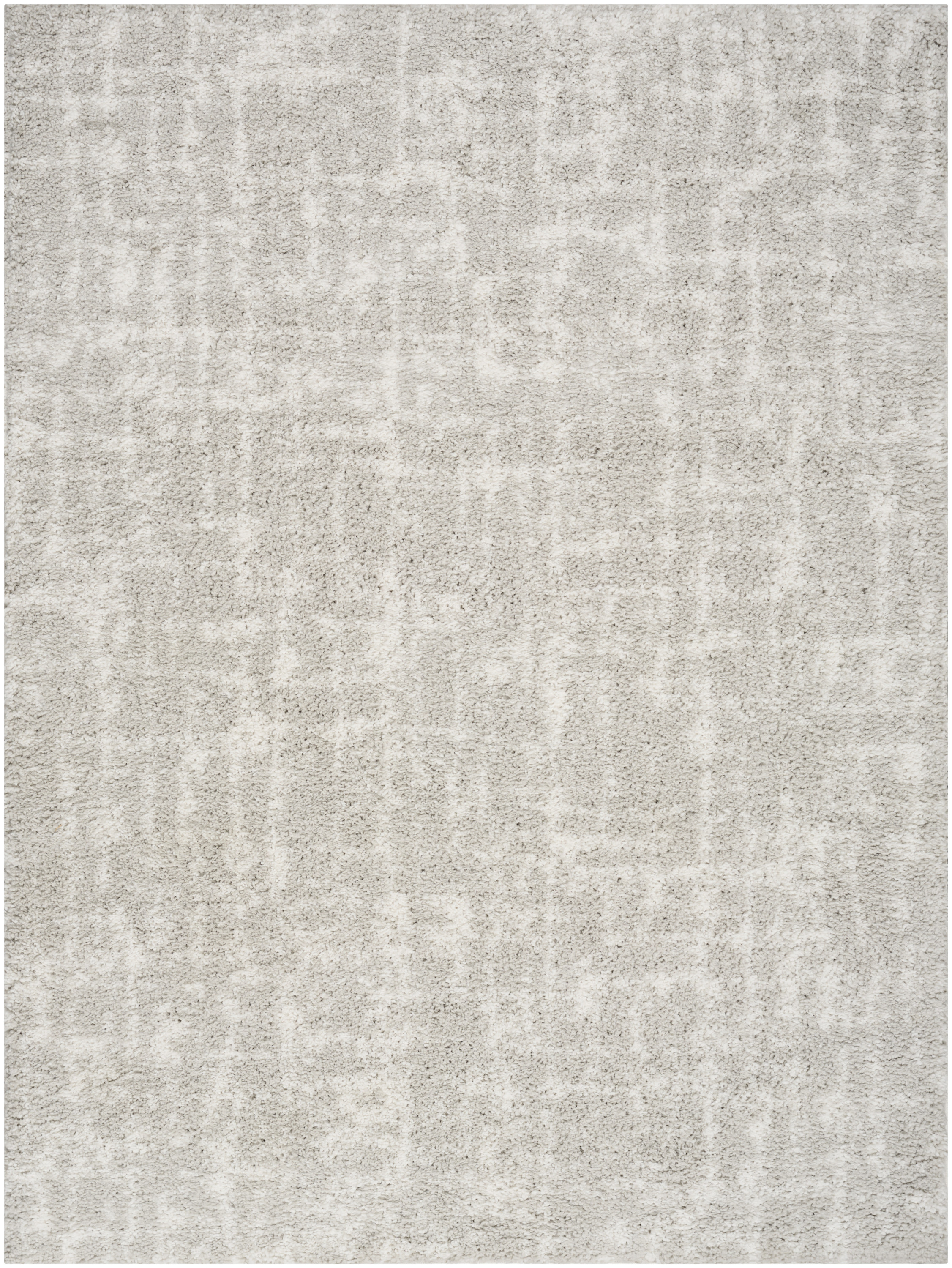 Nourison Modern Shag 5'3" x 7' Grey Ivory Modern Indoor Rug