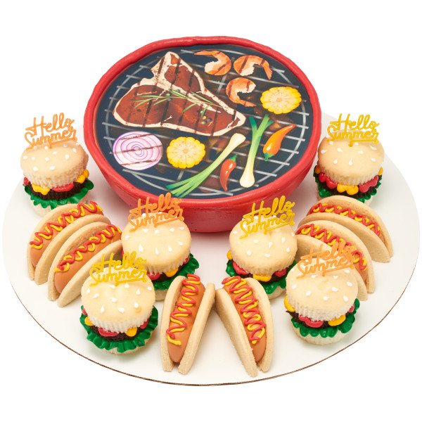 Grill Top With Food PhotoCake® Edible Image®