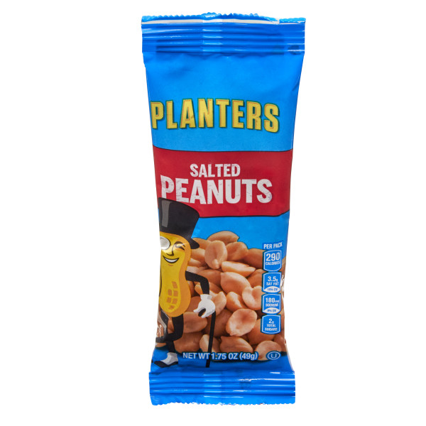 PLANTERS(r) Peanuts Salted 48/1.75oz . C1C1 - Front Center In Package (Hi Res)