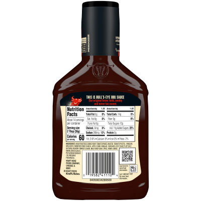 Bull's-Eye Original BBQ Sauce, 18 oz Bottle
