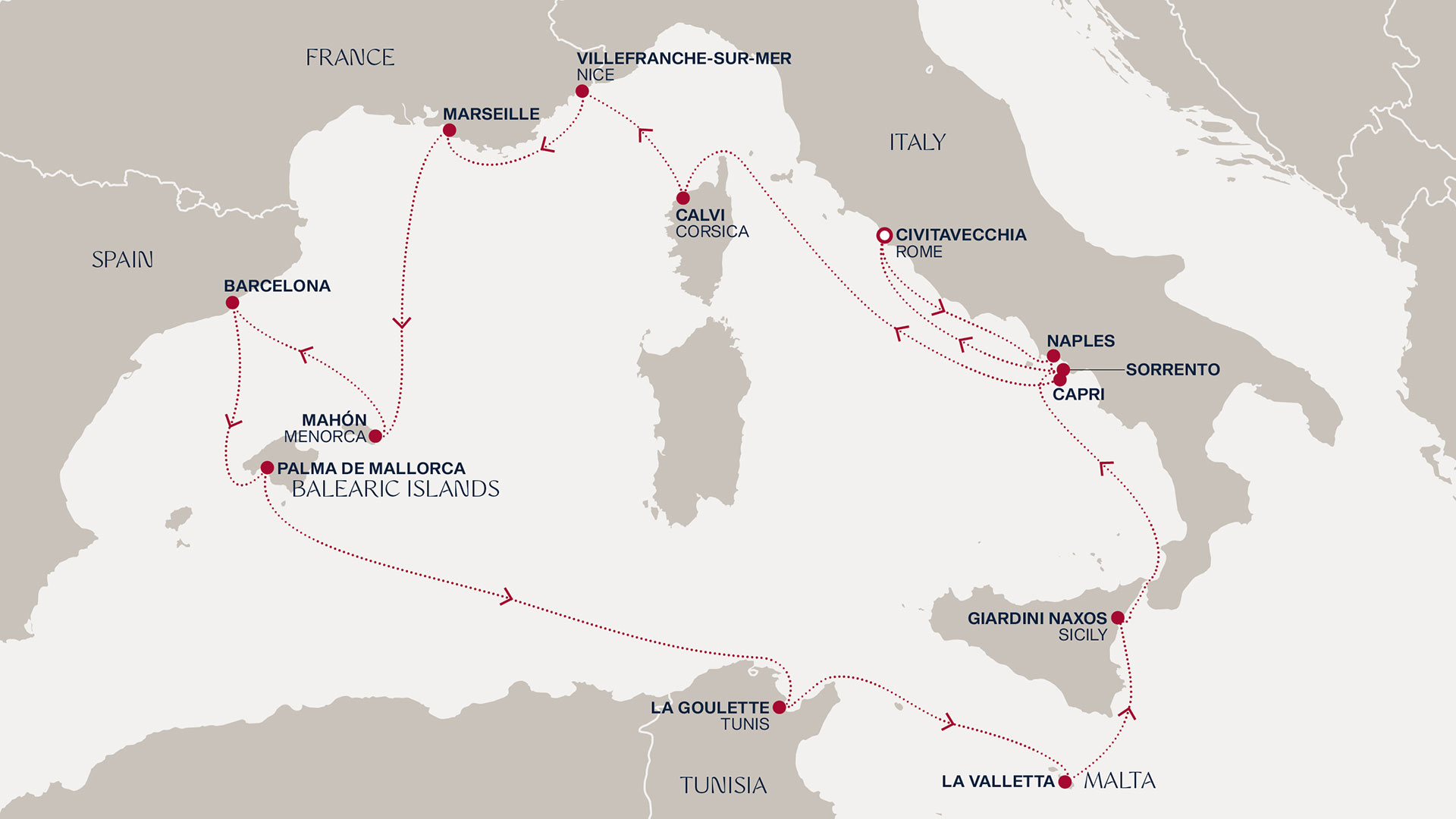 Itinerary map