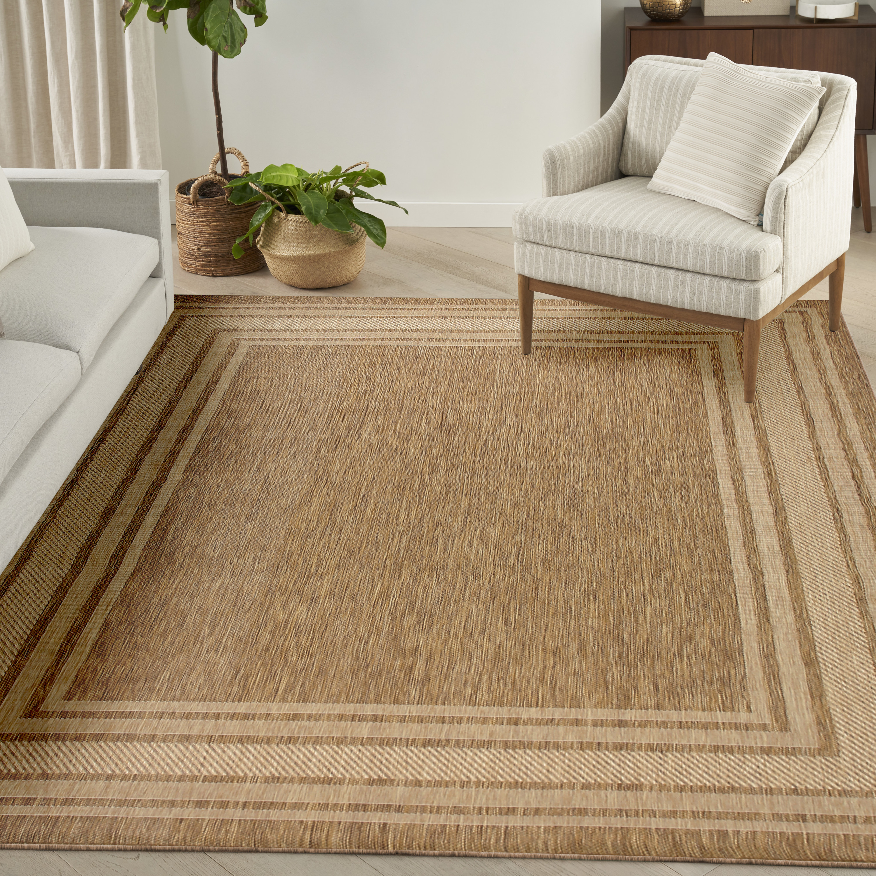 Nourison Horizon Indoor/Outdoor 9' x 12' Natural Modern Rug