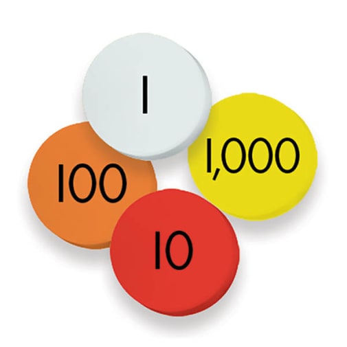 Place Value Discs - 4-Value Whole Numbers (Sensational Math)