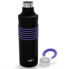 HydraTrak 22 ounce Vacuum Insulated Stainless Steel Tumbler, Black with Purple Rings slideshow image 3 HydraTrak 22 ounce Vacuum Insulated Stainless Steel Tumbler, Black with Purple Rings slideshow image 3