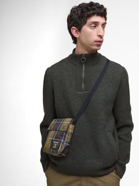 Borsa a tracolla in tartan Torridon