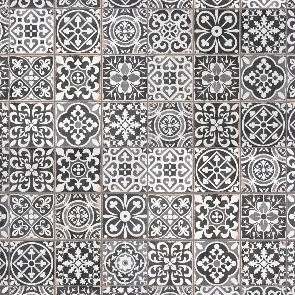 Faenza Nero 13 in. x 13 in. Ceramic Floor and Wall Tile