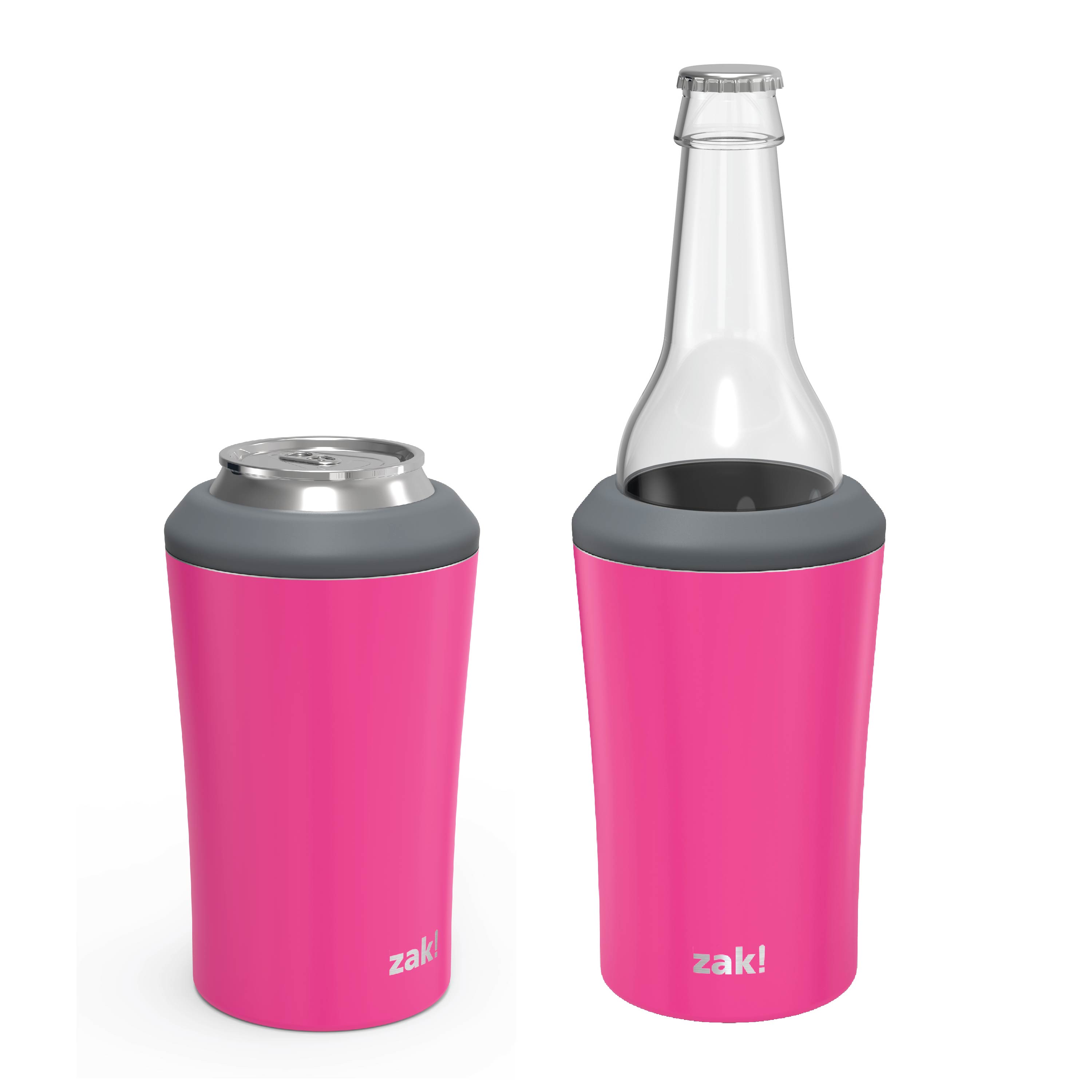 Zak Hydration 12 ounce Double Wall Stainless Steel Can and Bottle Cooler with Vacuum Insulation, Raspberry slideshow image 5 Zak Hydration 12 ounce Double Wall Stainless Steel Can and Bottle Cooler with Vacuum Insulation, Raspberry slideshow image 5
