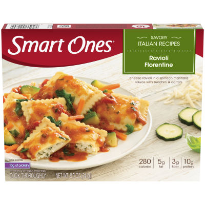 Smart Ones Ravioli Florentine with Spinach Marinara Sauce, Zucchini & Carrots Frozen Meal 8.5 oz Box