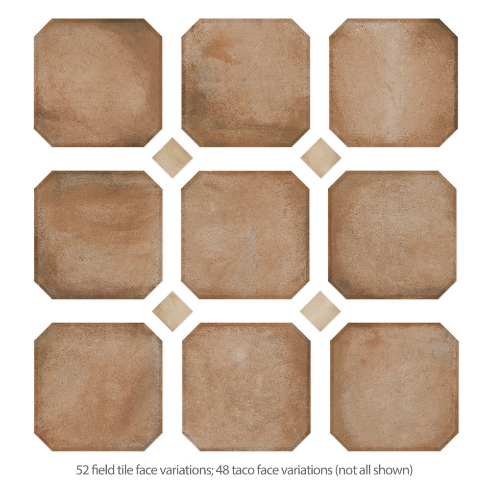 Laverton Octagon Natural with Taco Beige 7-7/8 in. x 7-7/8 in. Porcelain Floor and Wall Tile