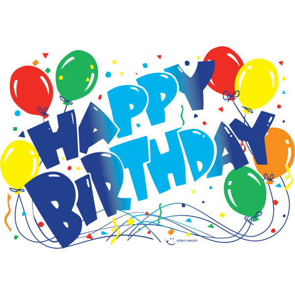 Happy Birthday Balloons Edible Image®